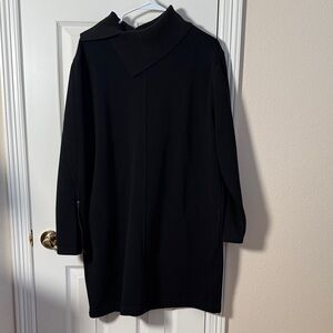 Athleta XL Black Long-Sleeve sweatshirt dress with Sleeve Zipper